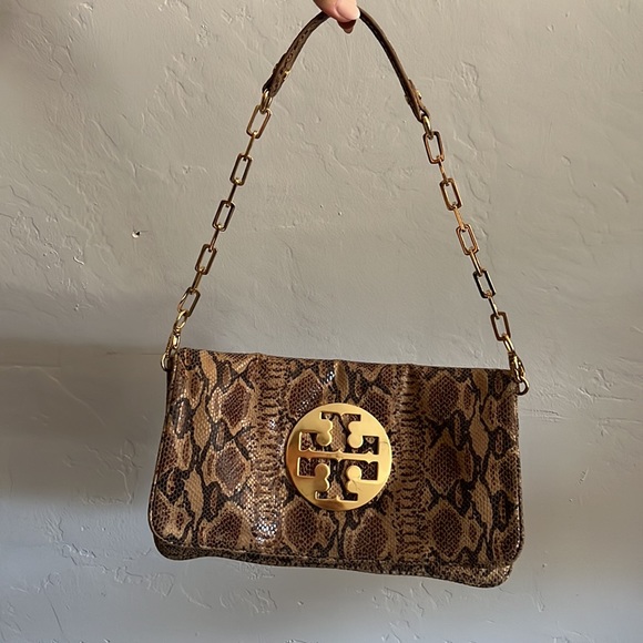 Tory Burch snake skin print clutch - Picture 4 of 10